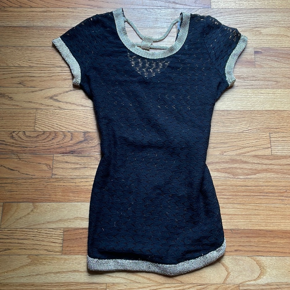 Gorgeous Lace & Golden Trim Top
